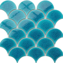 Ilcom Mosaïque Pour Salle De Bains|Mosaïque<Mosaïque sur résille pour salle de bain et cuisine en céramique - 28.5 cm x 29.0 cm - Adriatic wave