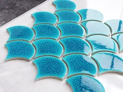Ilcom Mosaïque Pour Salle De Bains|Mosaïque<Mosaïque sur résille pour salle de bain et cuisine en céramique - 28.5 cm x 29.0 cm - Adriatic wave