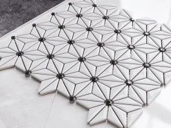 Ilcom Mosaïque|Mosaïque Pour Wc<Mosaïque sur résille pour salle de bain et cuisine en céramique 29.4 cm x 30.7 cm - Origami