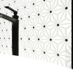 Ilcom Mosaïque|Mosaïque Pour Wc<Mosaïque sur résille pour salle de bain et cuisine en céramique 29.4 cm x 30.7 cm - Origami