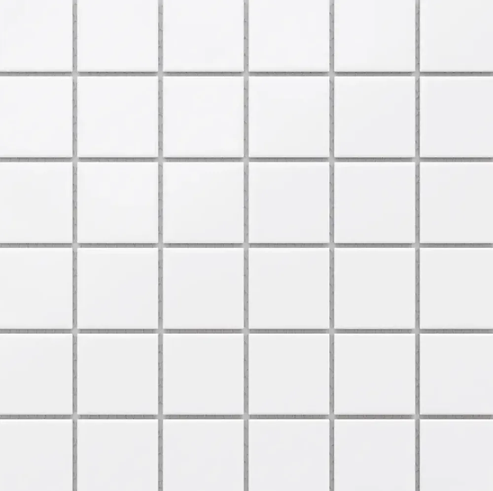 Ilcom Mosaïque Pour Douche|Mosaïque<Mosaïque sur résille pour salle de bain et cuisine en céramique 30.2 cm x 30.2 cm - White chaturanga