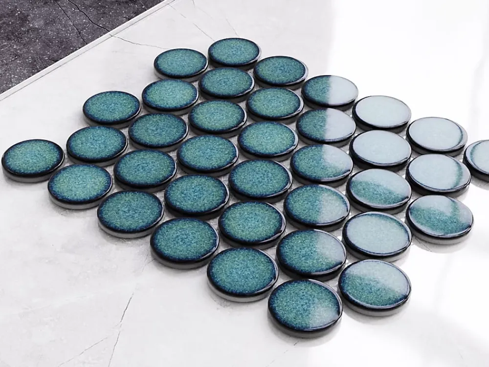 Ilcom Mosaïque sur résille pour salle de bain et cuisine en céramique 30.6 cm x 26.5 cm - Adriatic breeze- Mosaïque|Mosaïque Pour Douche