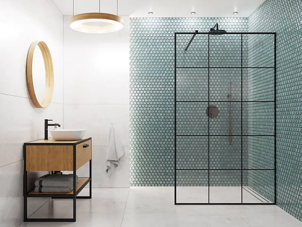 Ilcom Mosaïque sur résille pour salle de bain et cuisine en céramique 30.6 cm x 26.5 cm - Adriatic breeze- Mosaïque|Mosaïque Pour Douche