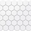 Ilcom Mosaïque Pour Salle De Bains|Mosaïque<Mosaïque sur résille pour salle de bain et cuisine en céramique 29.7 cm x 26.2 cm - White hexagon