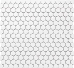 Ilcom Mosaïque<Mosaïque sur résille pour salle de bain et cuisine en céramique 31.7 cm x 29.3 cm - Matt white dot