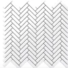 Ilcom Mosaïque Pour Douche<Mosaïque sur résille pour salle de bain et cuisine en céramique 28 cm x 27 cm - Gloss white chevron