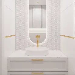 Ilcom Mosaïque Pour Douche<Mosaïque sur résille pour salle de bain et cuisine en céramique 28 cm x 27 cm - Gloss white chevron
