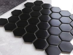 Ilcom Mosaïque Pour Pièce À Vivre|Mosaïque Pour Wc<Mosaïque sur résille pour salle de bain et cuisine en céramique 29.7 cm x 26.2 cm - Black honey