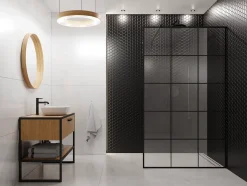 Ilcom Mosaïque Pour Pièce À Vivre|Mosaïque Pour Wc<Mosaïque sur résille pour salle de bain et cuisine en céramique 29.7 cm x 26.2 cm - Black honey