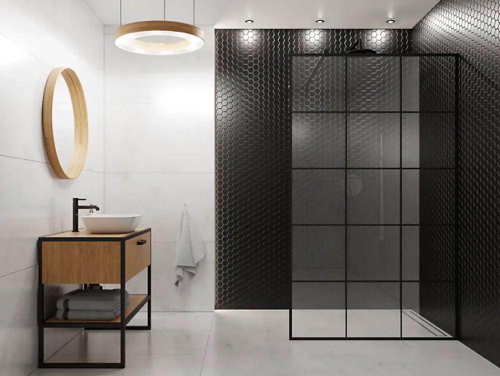 Ilcom Mosaïque Pour Pièce À Vivre|Mosaïque Pour Wc<Mosaïque sur résille pour salle de bain et cuisine en céramique 29.7 cm x 26.2 cm - Black honey