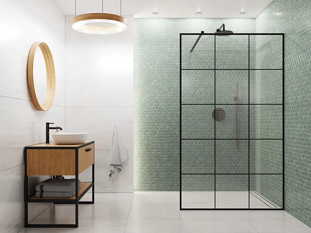 Ilcom Mosaïque sur résille pour salle de bain et cuisine en céramique 29.7 cm x 26.2 cm - Nori hive- Mosaïque Pour Douche|Mosaïque Pour Wc