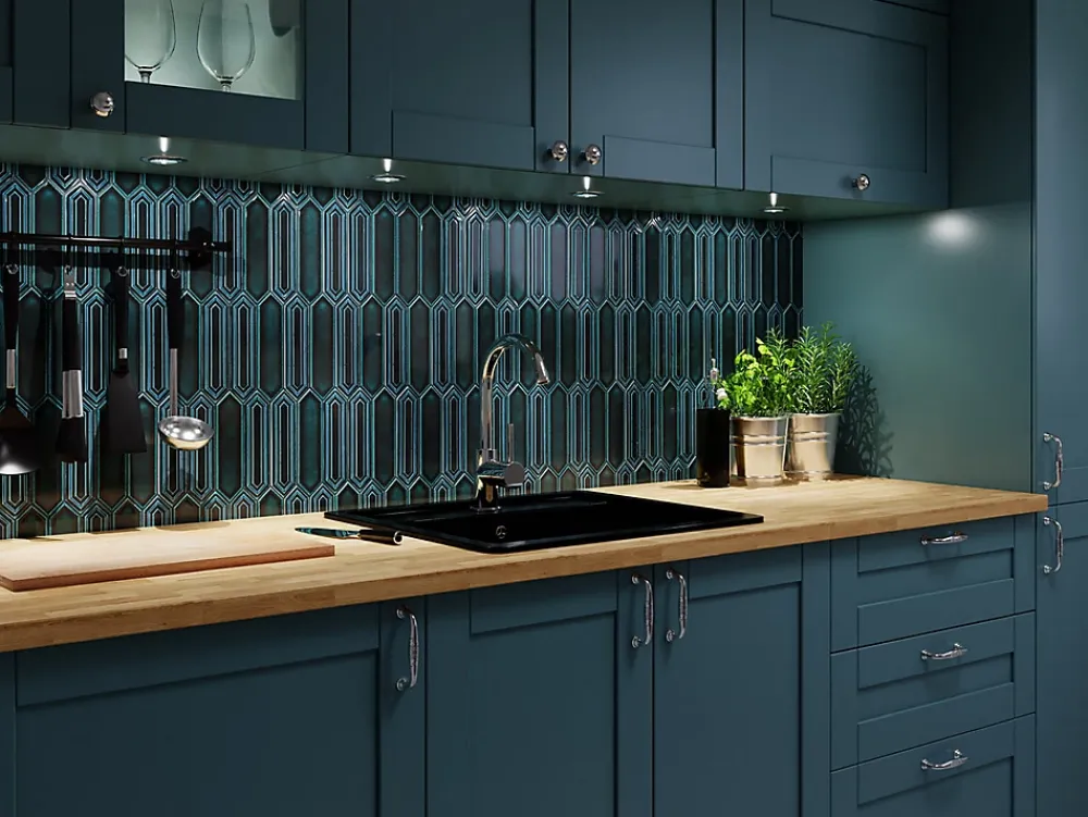 Ilcom Mosaïque Pour Douche|Mosaïque Pour Wc<Mosaïque sur résille pour salle de bain et cuisine en céramique 30.0 cm x 29.6 cm - Crystal