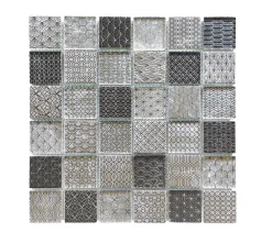 Casa Linea Mosaïque Pour Douche|Mosaïque Pour Salle De Bains<Mosaïque Tennessee noir et blanc 4,8 x 4,8 cm