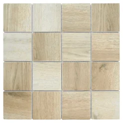 GoodHome Mosaïque Pour Douche|Mosaïque Pour Pièce À Vivre<Mosaïque Tinian bois 30 x 30 cm