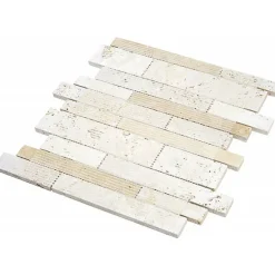 Decoon Mosaïque Pour Wc|Mosaïque<Mosaïque Travertin - Beige Vieilli - Barrettes