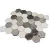 Decoon Mosaïque Pour Wc|Mosaïque<Mosaïque Travertin - Mix Gris - Hexagones