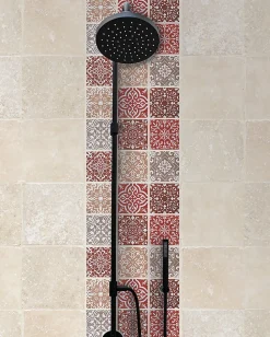 Casa Linea Mosaïque Pour Douche|Mosaïque Pour Wc<Mosaïque travertin Baroque marron 10 x 10 cm pierre naturelle