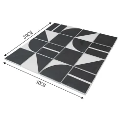 GoodHome Mosaïque Urda noir et blanc 30 x 30 cm- Mosaïque Pour Salle De Bains|Mosaïque Pour Wc