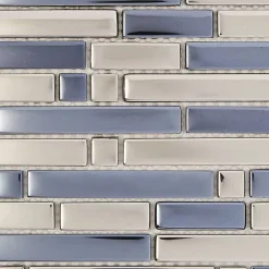 Decoon Mosaïque Pour Pièce À Vivre<Mosaïque Verre - Chrome - Barrettes