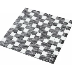 Decoon Mosaïque Verre - Mix Gris - 2.3 x 2.3 cm- Mosaïque Pour Pièce À Vivre|Mosaïque Pour Salle De Bains