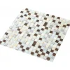 Decoon Mosaïque Verre / Pierre - Nacre - 1.5 x 1.5 cm- Mosaïque Pour Douche