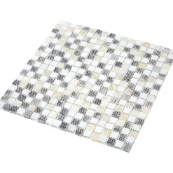 Decoon Mosaïque Verre / Pierre - Nacre - 1.5 x 1.5 cm- Mosaïque Pour Douche