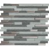 GoodHome Mosaïque Pour Douche|Mosaïque Pour Wc<Mosaïque verre gris 30x30cm Foxe
