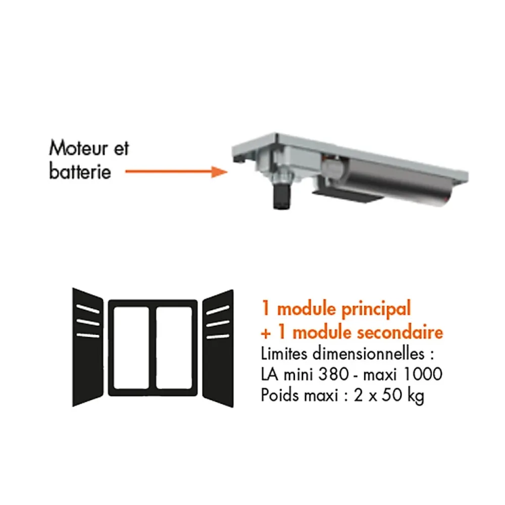 Bubendorff Moteur pour Volet Battant, 2 Vantaux,- Volet Roulant