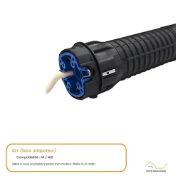 Bubendorff Volet Roulant<Moteur Universel 10 Nm, Radio R, avec Émetteur et tête iD+, pour Volet Roulant