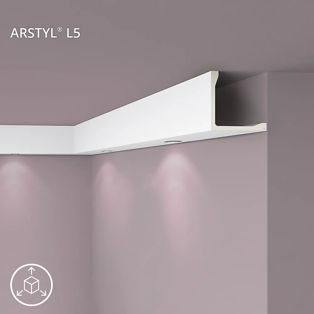 Noel & Marquet Moulure couvrante NMC ARSTYL L5 Moulure décorative Corniche Moulure décorative- Moulure