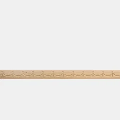 Woodbord Moulure<Moulure murale décorative en bois ROYALE - 3 x 100 cm - Brut sans peinture - Cimaise - Plinthe - Baguette d'ornement