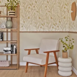 Woodbord Moulure<Moulure murale décorative en bois CHEVRON - 0,6 x 3,8 x 100 cm - Brut sans peinture - Cimaise - Plinthe - Baguette d'ornement