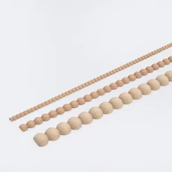 Woodbord Moulure murale décorative en bois PERLA 30 - 3 x 100 cm - Brut sans peinture - Cimaise - Plinthe - Baguette d'ornement- Moulure