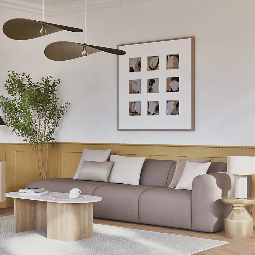 Woodbord Moulure<Moulure murale décorative en bois TORSADE 30 - 3 x 100 cm - Brut sans peinture - Cimaise - Plinthe - Baguette d'ornement