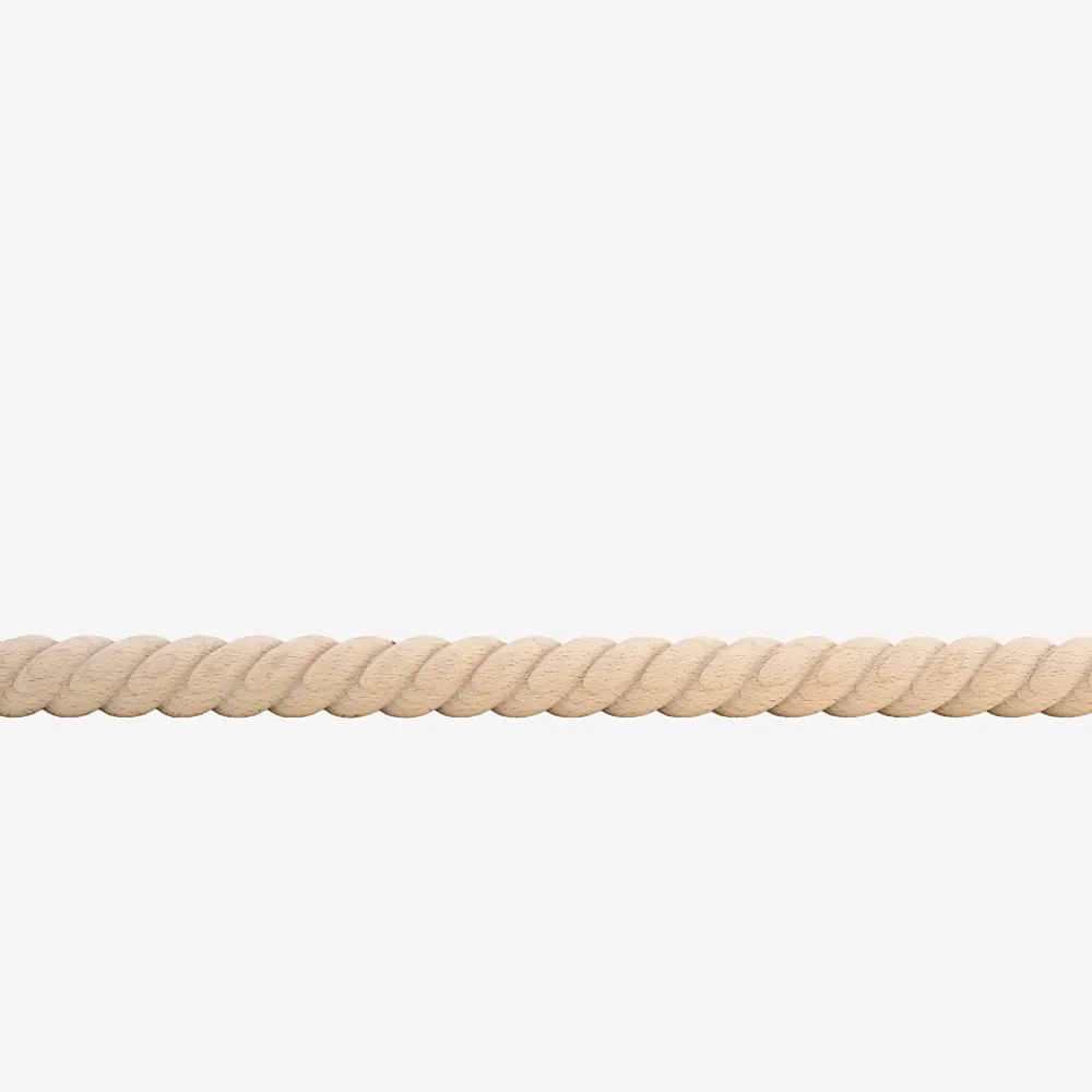 Woodbord Moulure<Moulure murale décorative en bois TORSADE 30 - 3 x 100 cm - Brut sans peinture - Cimaise - Plinthe - Baguette d'ornement