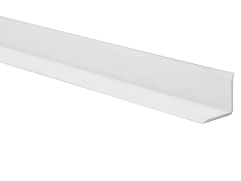 Quest Plinthe Pour Sol En Vinyle Et Pvc<Moulure Souple Auto-Adhésive en PVC 10x10 mm, Plinthe Souple, Bande Élastique pour Finitions et Étanchéité des Jonctions, blanc, 5
