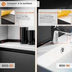 Quest Plinthe Pour Sol En Vinyle Et Pvc<Moulure Souple Auto-Adhésive en PVC 10x10 mm, Plinthe Souple, Bande Élastique pour Finitions et Étanchéité des Jonctions, blanc, 5
