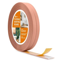 Quest Plinthe Pour Sol En Vinyle Et Pvc<Moulure Souple en PVC 10x10 mm, Auto-Adhésive avec Bande Mousse, Plinthe Souple, pour Finitions et Étanchéité des Jonctions, brun