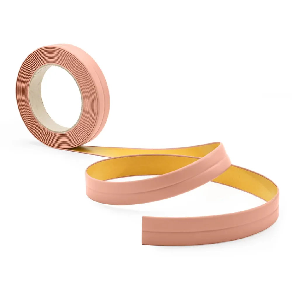 Quest Plinthe Pour Sol En Vinyle Et Pvc<Moulure Souple en PVC 10x10 mm, Auto-Adhésive avec Bande Mousse, Plinthe Souple, pour Finitions et Étanchéité des Jonctions, brun