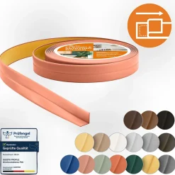 Quest Plinthe Pour Sol En Vinyle Et Pvc<Moulure Souple en PVC 10x10 mm, Auto-Adhésive avec Bande Mousse, Plinthe Souple, pour Finitions et Étanchéité des Jonctions, brun