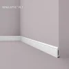 NMC Moulures - Design moderne - FL1 WALLSTYL - Blanc - 2m- Plinthe Pour Parquet Et Stratifié