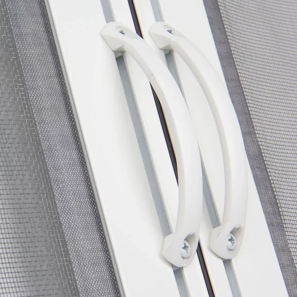 Avosdim Moustiquaire Pour Fenêtre<Moustiquaire Baie Vitrée Double Porte - L240 x H230 cm - Alu Blanc - Recoupable