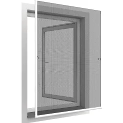 Easy Life Moustiquaire cadre aluminium sans perçage 120x140 cm Basic plus- Moustiquaire Pour Porte-Fenêtre