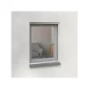 Volet-Moustiquaire Moustiquaire Cadre Amovible Alu 100 cm x 100 cm Blanc- Moustiquaire Pour Fenêtre