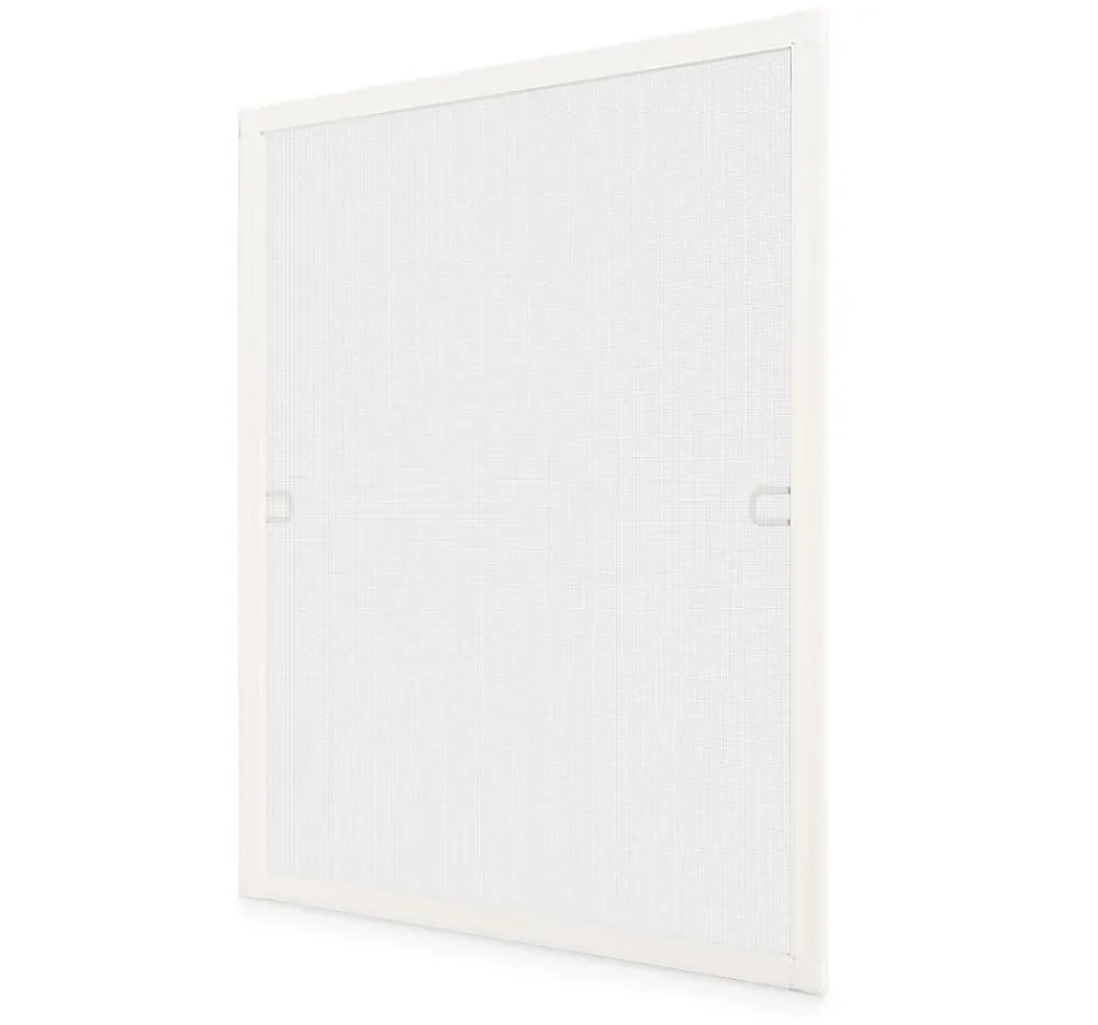 Avosdim Moustiquaire cadre recoupable 85 x 85cm blanc - Toile fibre de verre- Moustiquaire Pour Fenêtre