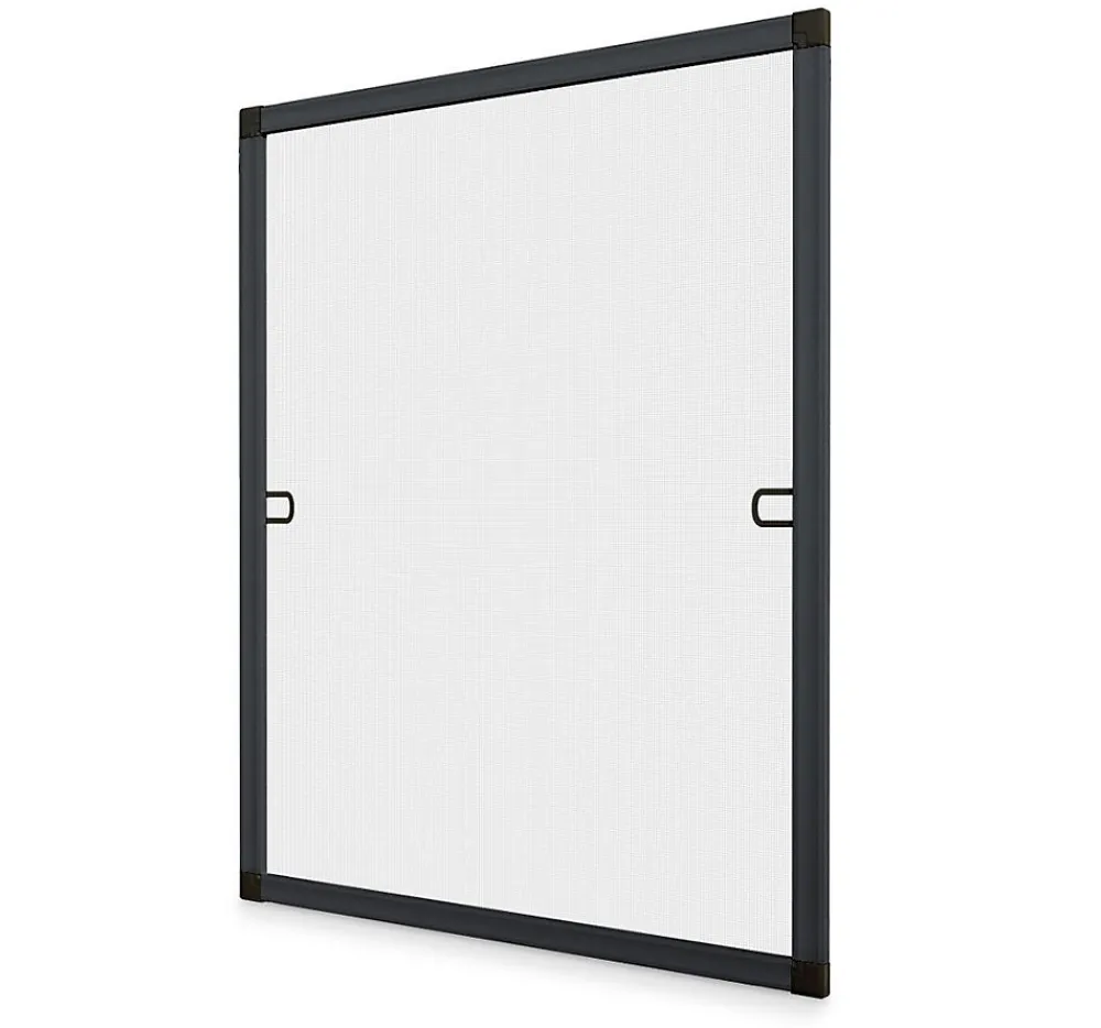 Avosdim Moustiquaire cadre recoupable 130 x 150cm gris anthracite - Toile fibre de verre- Moustiquaire Pour Fenêtre