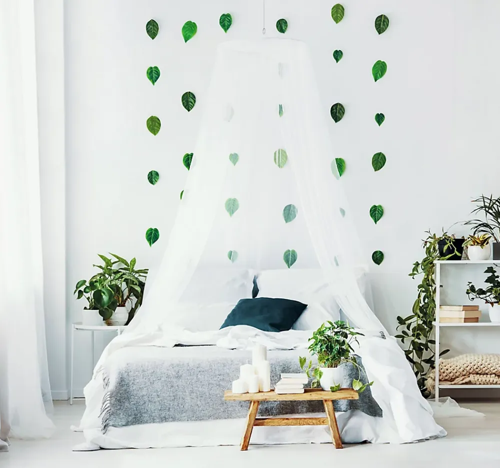 Avosdim Moustiquaire De Lit<Moustiquaire ciel de lit tulle blanc - H250cm / Périmètre 1250cm