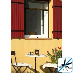 KOCOON Moustiquaire de fenêtre enroulable en alu marron 100 x h.170 cm- Moustiquaire Pour Fenêtre