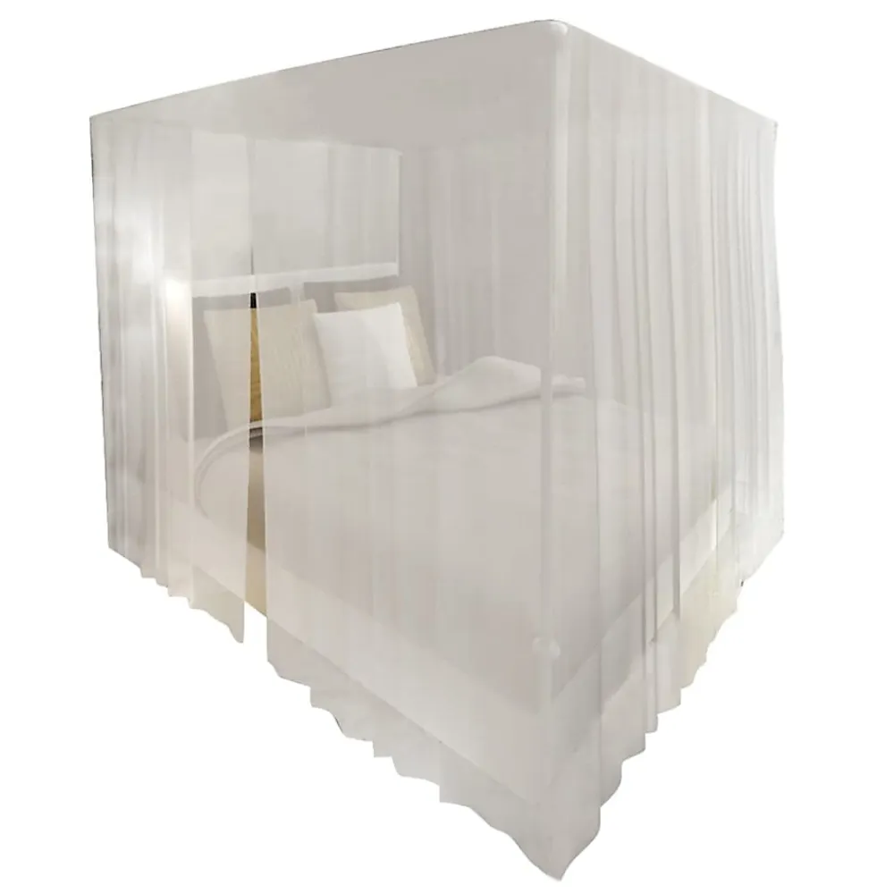 Vidaxl Moustiquaire de lit carré 3 ouvertures 2 pcs- Moustiquaire De Lit