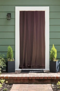 Moustiquaire de porte en coton camel 140 x 225 cm- Moustiquaire Pour Porte